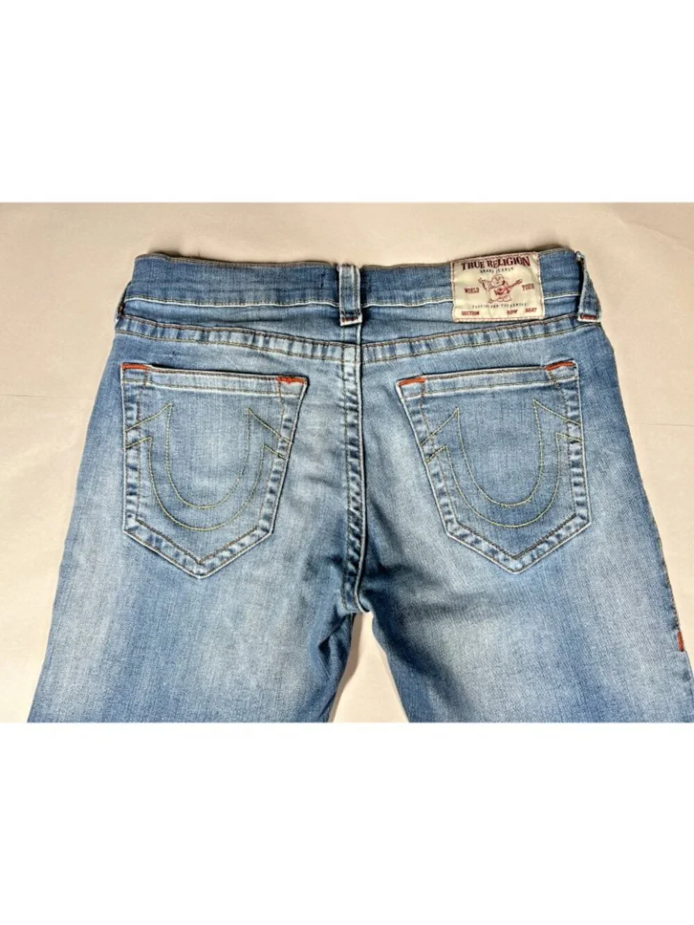 True Religion Men's Rocco Relaxed Skinny Jeans 32 x 32 Medium Wash Stretch